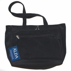 New Alda Briefcase Tote Bag Purse Black